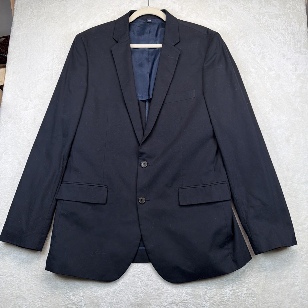 J.Crew Thompson Men's 42L Navy Cotton Blazer Sport Coat Business Casual Jacket